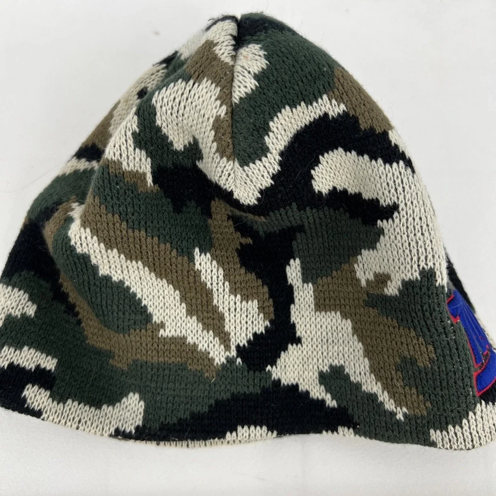 New York Giants Kids Camo Knit Beanie Hat NFL NY Logo‎ Green Brown Black Beanie